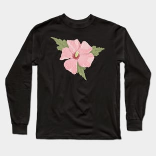 Pink Hibiscus Long Sleeve T-Shirt